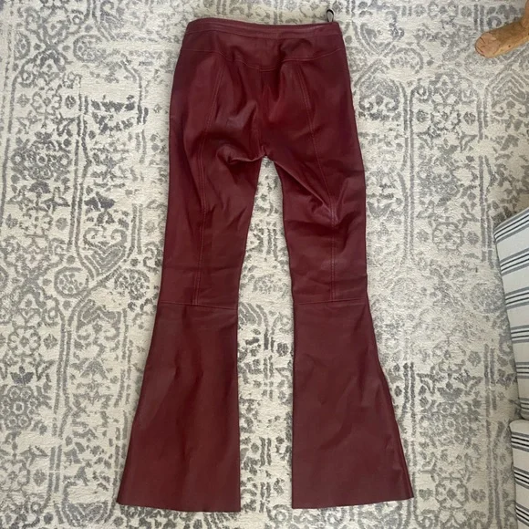 DROMe Burgundy Leather Pants - Picture 5 of 5
